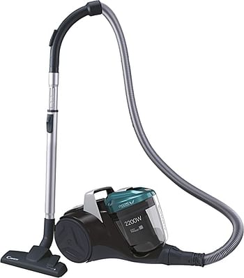 Candy 2200W Breeze Bagless Vacuum Cleaner, Blue, Telescopic Metal Pipes, 5Mtr Cable, 2in1 Tool, Parquet CBR2230 001