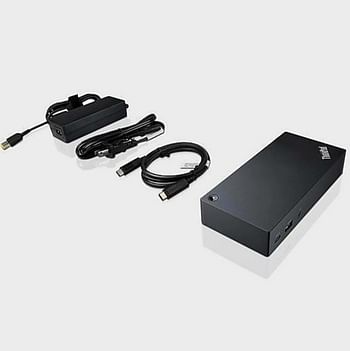 Lenovo Docking Station Thinkpad, 40A90090UK Universal USB-C  Dock With 90W AC Adapter - Black