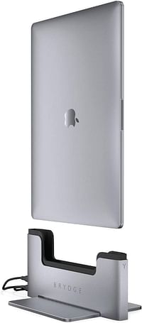 منصة كمبيوتر محمول من بريدج ماك بوك | محطة إرساء عمودية متوافقة مع جهاز MacBook Pro مقاس 15 بوصة مع شريط اللمس (2016-2019)، 2 × Thunderbolt&trade؛ 3 منافذ