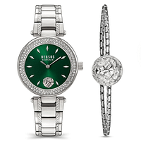 Versus Versace VSP717321 Women Brick Lane Crystal Analog Wrist Set Watch