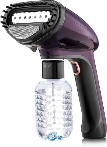 BLACK+DECKER Portable Garment Steamer With Universal Bottle Adaptor 1500W Dark Purple HST1500-B5