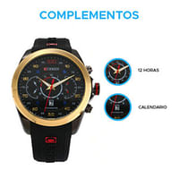 Curren 8166 Casual Quartz Waterproof Silicone Strap Wristwatch for Man.