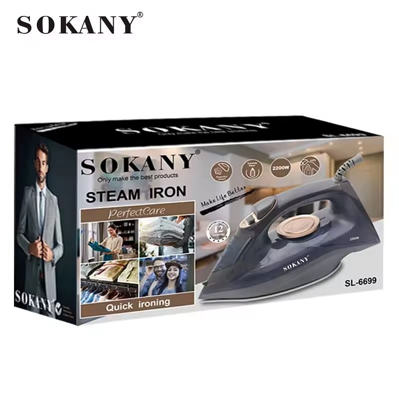 Sokany 6699 the newest electric iron 2200W high quality professional steam iron