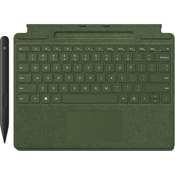 Microsoft Surface Pro Signature Mechanical Keys Keyboard Bluetooth 5.0 Connectivity With Slim Pen 2 (8X6-00121) Forest