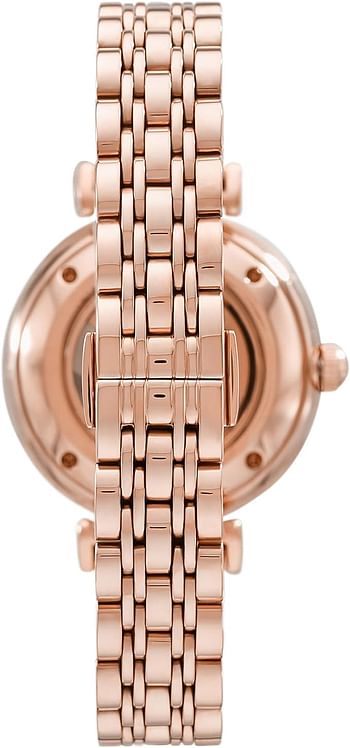 Emporio Armani Ar60023 Women's Stainless Steel Two-Hand Dress Watch 34 mm - Rose Gold