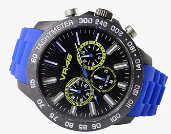 TW Steel VR46 Yamaha Valentino Rossi "the Doctor" Men's Ultra Light Carbon Motorcycle Racing Chronograph Watch VR110 Blue Silicone Strap Sport Wrist Watches