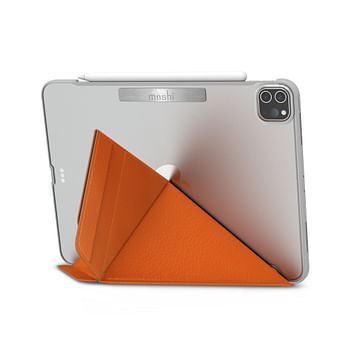 Moshi VERSACOVER for iPad Pro 11" (2nd/1st Gen) - Magnetic Folding Cover & Stand w/ 3 Viewing Options, Apple Pencil holder, Auto Wake Function, 360 Protection & Shock Absorbing Folio Case - Orange