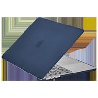 جراب Case-mate Snap-On Apple Macbook Pro 13 "2020 - غطاء صلب شفاف للحماية من الصدمات والخدوش ، شعار Apple شفاف مع غطاء لوحة المفاتيح (تخطيط الولايات المتحدة والمملكة المتحدة) - أزرق داكن