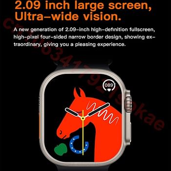 Ultra Smart Watch 2023 T900 Ultra Series 8 Smartwatch Wireless Charging Bluetooth Call Men Women Watch 8 Ultra Fitness Bracelet (Orange)