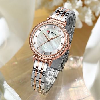 CURREN 9087 Original Brand Stainless Steel Band Wrist Watch For Women With Box..