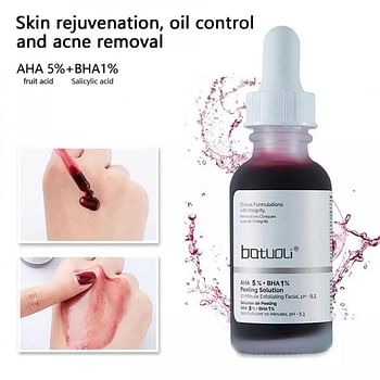 Batuali AHA 5% + BHA 1% Peeling Solution for Skin Tone, Texture and dark spots