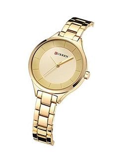 CURREN Women's Stainless Steel Analog Watch WT-CU-9015-GO#D2 - 26 mm - Gold