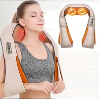 Neck and Back Massager with Soothing Heat, Electric Deep Tissue 3D Kneading Massage Pillow for Shoulder, Leg, Body Muscle Pain Relief