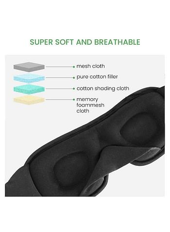 Breathable Contour Cup Block Out Light Eye Mask for Sleeping Travel Blindfold Concave Design Sleeping Aid Face Mask Eye patch