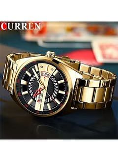 CURREN Men's Quartz Sports Luxury Business Waterproof Automatic Date Stainless Steel Wrist Watch