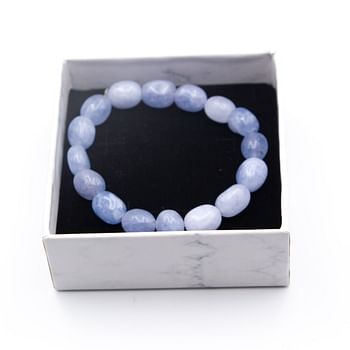 Alpine Crystals Natural Aquamarine Crystals Bracelet: Elegance and Serenity - 10 mm