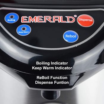EMERALD Hot Water Dispenser Thermo Pot With Re-Boil, Keep Warm Function. 750 Watts -6 Litres
