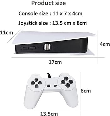 Game Station 5 USB Wired Video Game Console With 300 Classic Games 8 Bit GS5 TV Console Retro Handheld Game Player AV Output.(Big Size)