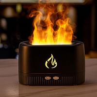 Aroma Fire Flame Diffuser for Essential Oils Small Portable Air Fireplace Volcano Mushroom Scent Humidifier Cute Rain Cloud Humidificador Aromatherapy Raincloud for Home,Room (Black)