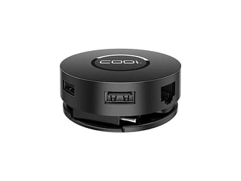 محطة الإرساء Codi 7 Port Mini USB-C (A01058) أسود