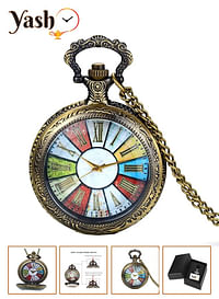Yash Romanian Style Quartz Pocket Watches Collection Rom Multi LC
