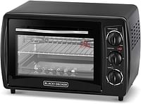 BLACK+DECKER 1380W 19L Toaster Oven, 90-230° Temp Setting Double Grill And Glass Door For Added Safety With Multiple Accessories, Toasting Baking Broiling TRO19RDG-B5
