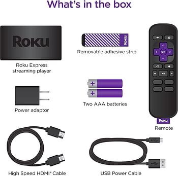 Roku Express HD Streaming Media Player Black