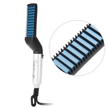 Quick Beard Straightener Comb White/Black/Blue