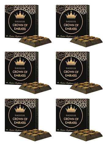 6Pcs Bakhoor Crown of Emirates Incense 40GMS