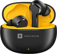 realme TechLife Buds T100 | IPX5 Water Resistance | Bluetooth 5.3 | up to 28 Hours Total Playback - (Black)