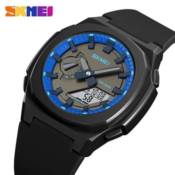 SKMEI Men Electronic Watch Duplex Watch  50 meter Waterproof Multifunctional Wristwatch Fashion Business Style For Men 2091.