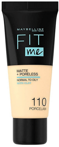 Maybelline Fit Me Matte and Poreless Foundation- Shade 110 Porcelain- 30ml