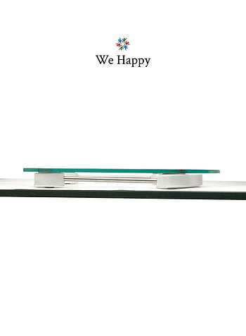 We Happy Personal Digital Weighing Scale Machine, Home or Bathroom Use Weight Measurement Tool, Thick Glass Fitness Tracker