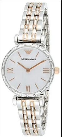 Emporio Armani Women's Mother Of Pearl Dial Stainless Steel Analog Watch - AR11290, Multicolor