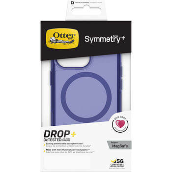 OTTERBOX iPhone 13 Pro - جراب Symmetry Plus - مصنوع من أجل MagSafe - أزرق شفاف
