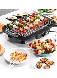 Electric Barbecue Grill Smokeless Indoor/Outdoor Portable Kitchen BBQ Grill 2000W with Adjustable Temperature Control, Removable Water Filled Drip Tray Electric Grill