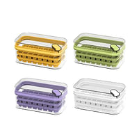 Double Layer Button Press Ice Mold With Storage Box