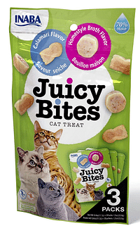 Inaba Juicy Bites Homestyle Broth & Calamari Flavor 33,9g /3 Pouches Per Pack