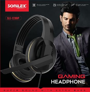 SONILEX SLG-1038HP Wireless Gaming Headphone with Mic Over Ear for for Games E-Learning Virtual Meeting