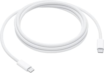 أبل كابل شحن 240 واط، USB-C، (2 متر) (MU2G3AM/A) أبيض