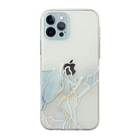 3D Marble Texture Transparent Iphone 14 Pro Case white