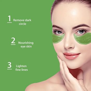Marine Energy Collagen Eye Serum Mask, Eye Mask Patch Skin Care Remove Dark Circle Nourish Eye Skin Lighten Fine Lines