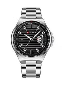 CURREN Men's Waterproof Stainless Steel BAnd With CalAnder Quartz Watch 8375