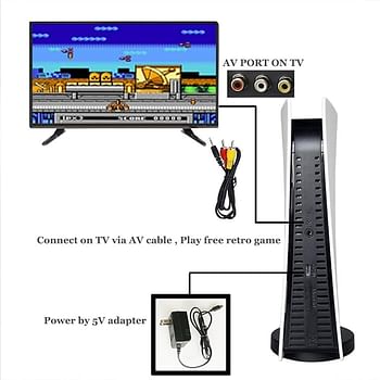 Retro Gaming Console, AV Output Plug and Play Classic Mini Video Games, Built-in 200 Games with 2 Classic Controllers