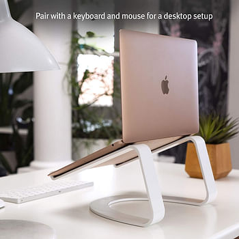 Twelve South - حامل سطح المكتب المنحني لجهاز MacBook White