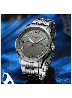 CURREN Stainless Steel Men's Quartz Watch with Calendar 8411