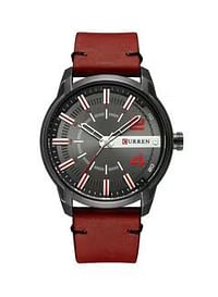 CURREN Men's Water Resistant Analog Watch 8306 - 47 mm - Red