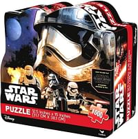 Star Wars The Force Awakens (Captain Phasma - Stormtroopers) 1000 Piece Jigsaw Puzzle in Collectible Tin/Box Dated 2015 Disney Storm Troopers