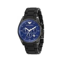 Emporio Armani Sportivo Chronograph Blue Dial Stailess Steel Strap Watch For Men - AR5921