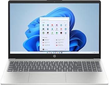 Hp Laptop 15 fc0007ne - 15.6" Inch FHD 1920*1080 ips Antiglare Display - AMD Ryzen 5 7520U (up to 4.3 GHz max boost clock, 4 MB L3 cache, 4 cores, 8 threads) - 8 GB LPDDR5 5500 - AMD Radeon Graphics - HDMI - ENG/ARABIC Keyboard - WIFI 6 - Win 11